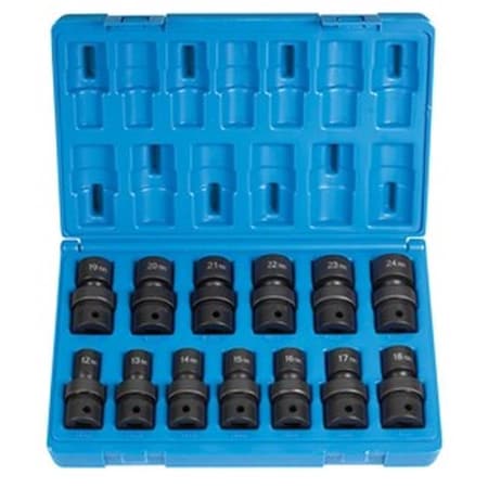 Grey Pneumatic GY1313UM 1/2 Inch Drive 13 Pieces Standard Length Metric Universal Set